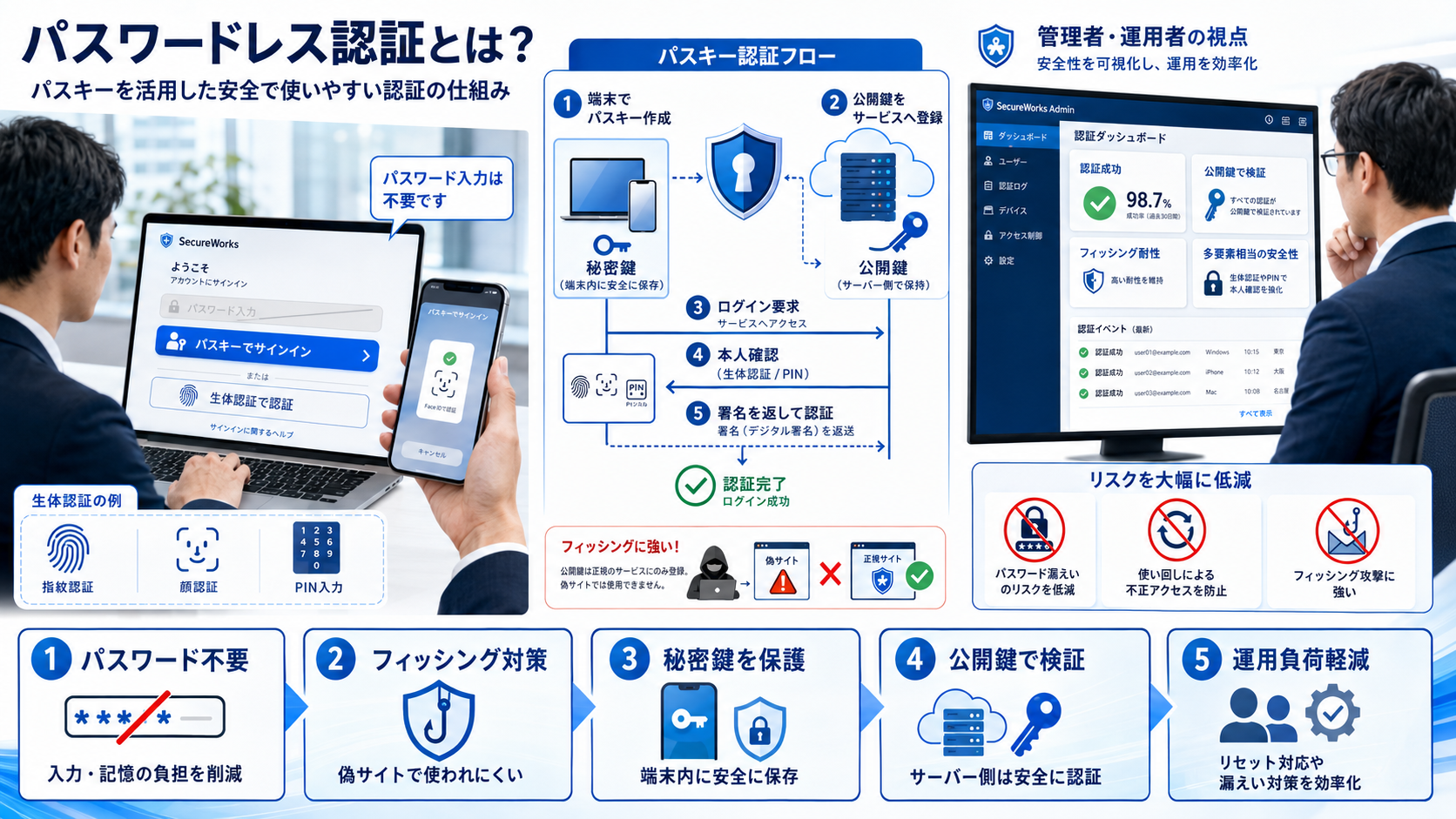 ハスキー様オーダー専用ページです。 パスキー導入の全体像: パスワードレス認証の仕組み・メリット・注意点